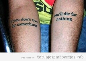 Frases amor para tatuajes en pareja