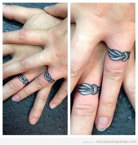 gloria por favor confirmar Situación Tatuajes de anillos en pareja: alianzas tatuadas para el día de vuestra boda  • Tatuajes para ParejasTatuajes para Parejas