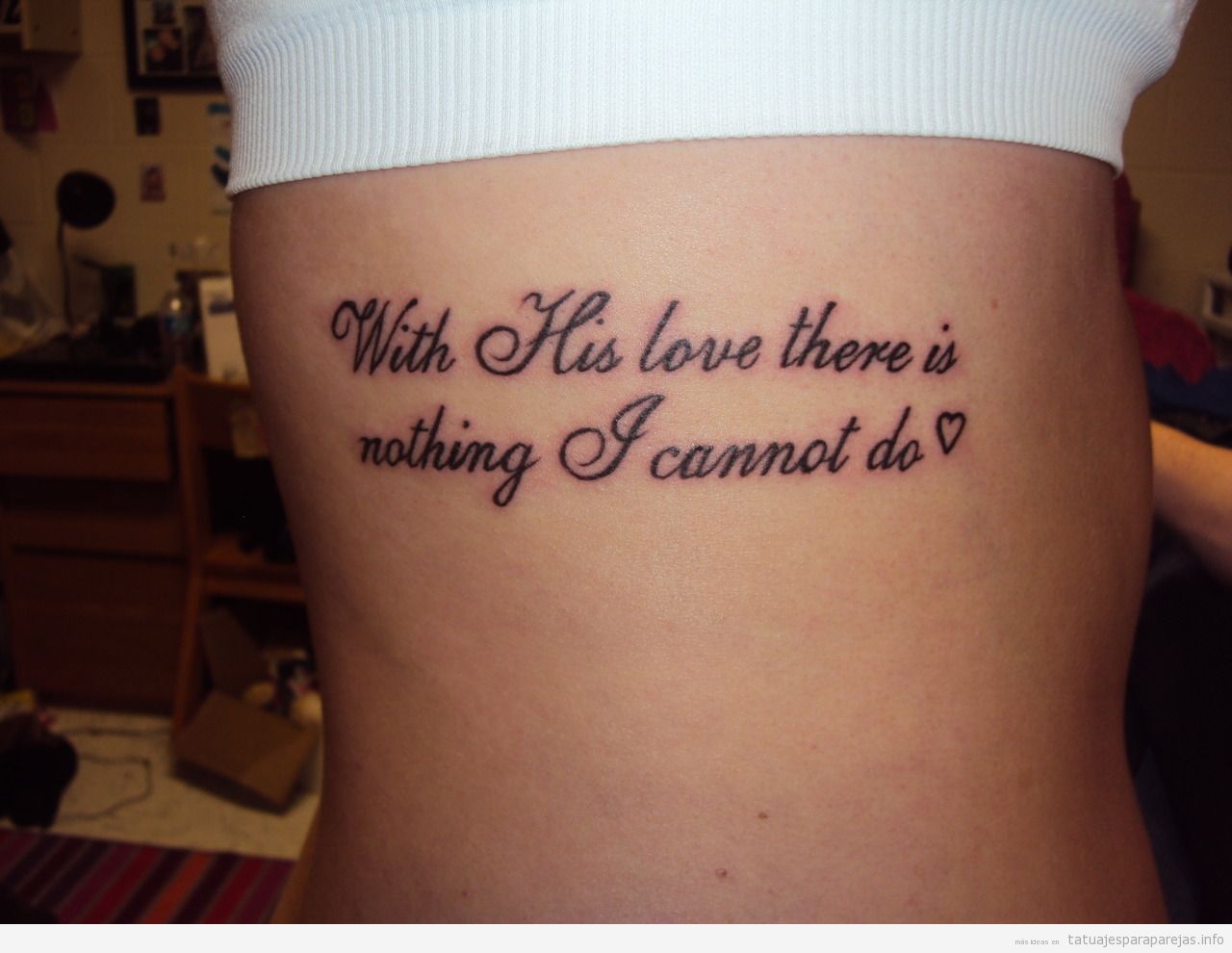 Frase de amor para un tattoo • Tatuajes para ParejasTatuajes para Parejas