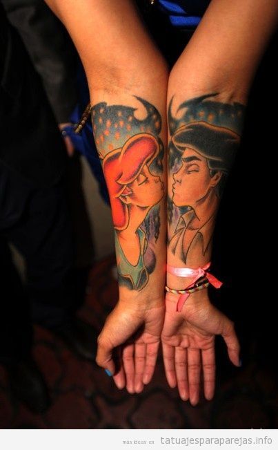 Tatuajes pareja dibujos animados Disney 6 • Tatuajes para ParejasTatuajes  para Parejas