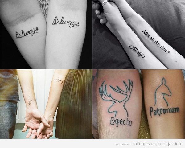 Tatuaje para parejas frikis de Harry Potter
