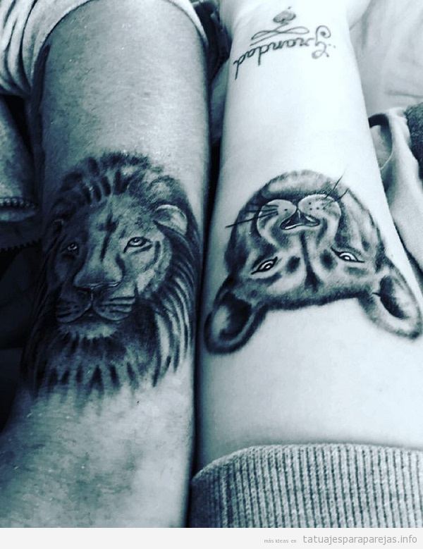 Tatuajes Pareja De Leones 30 Diseños Llenos De Poder Y Amor
